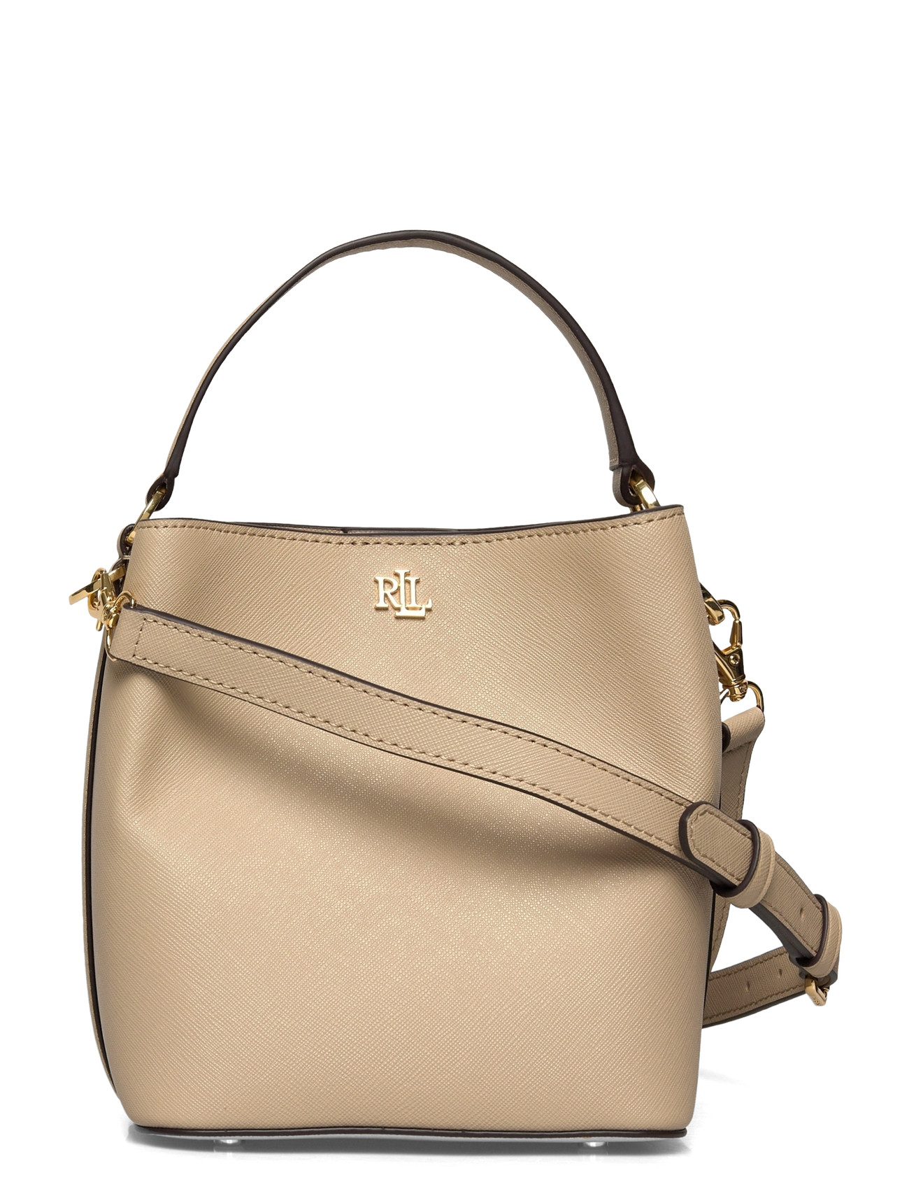 Lauren Ralph Lauren Crosshatch Small Reese Bucket Bag, One Size, Cream, Tasker > Spande, Dame