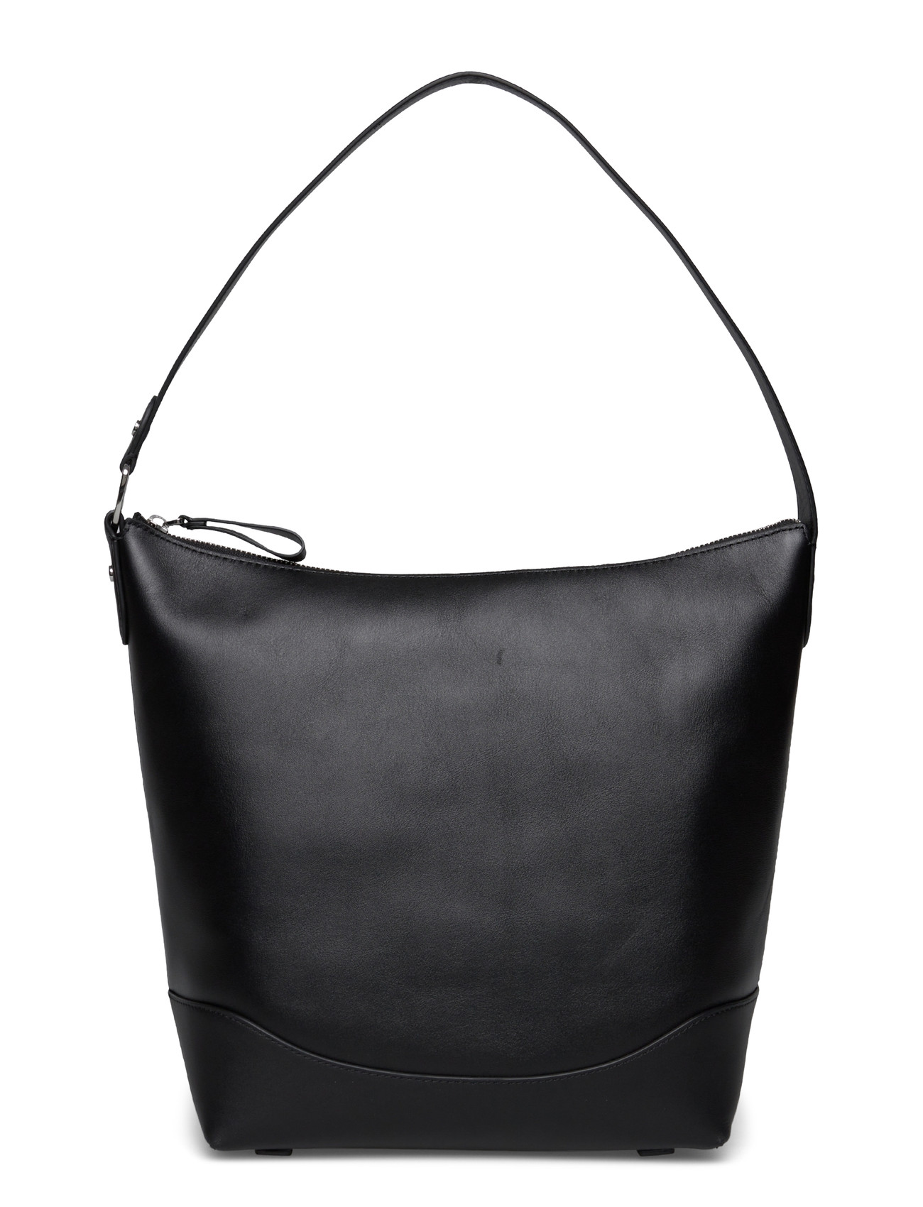 Lauren Ralph Lauren Leather Large Tasha Bucket Bag, One Size, Black, Tasker > Tasker Med Tophåndtag, Dame