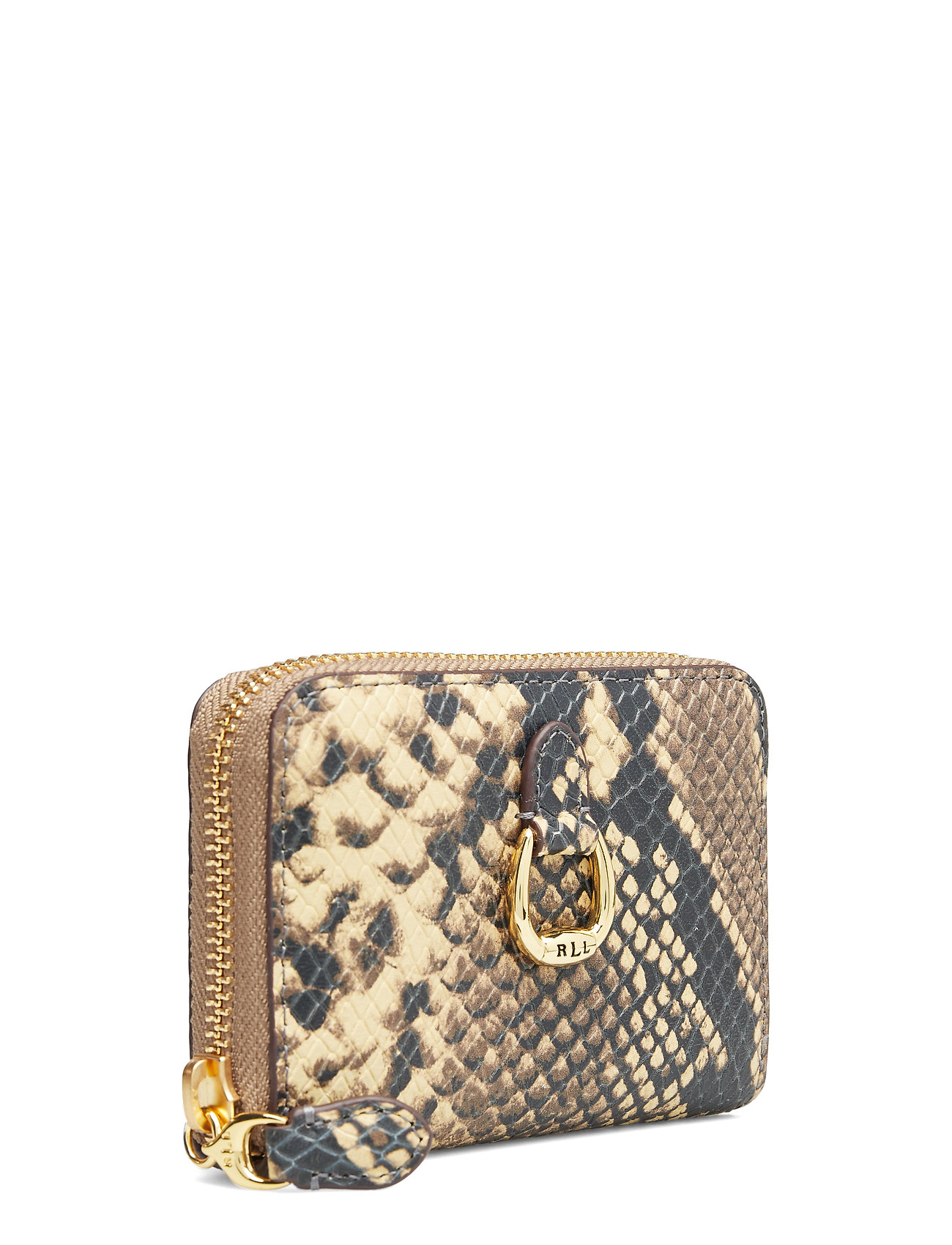Zip Leather Walletoatmeal Ralph MultiLauren Small UMjqSGLzVp