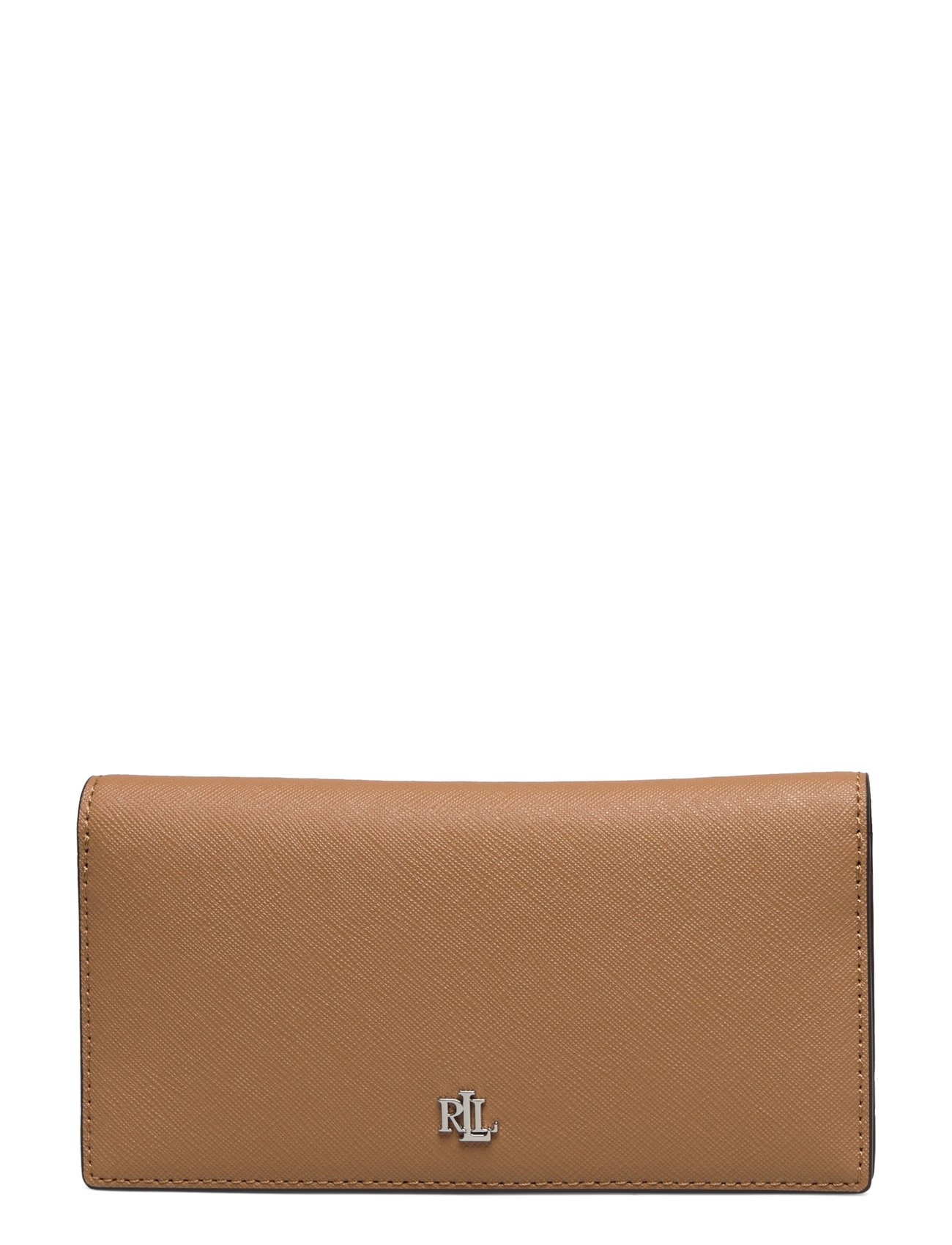 Crosshatch Leather Slim Wallet Bags Card Holders & Wallets Wallets Brown Lauren Ralph Lauren