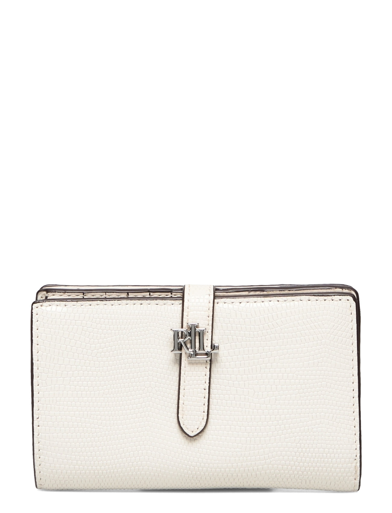 Lizard-Embossed Leather Wallet Bags Card Holders & Wallets Wallets White Lauren Ralph Lauren