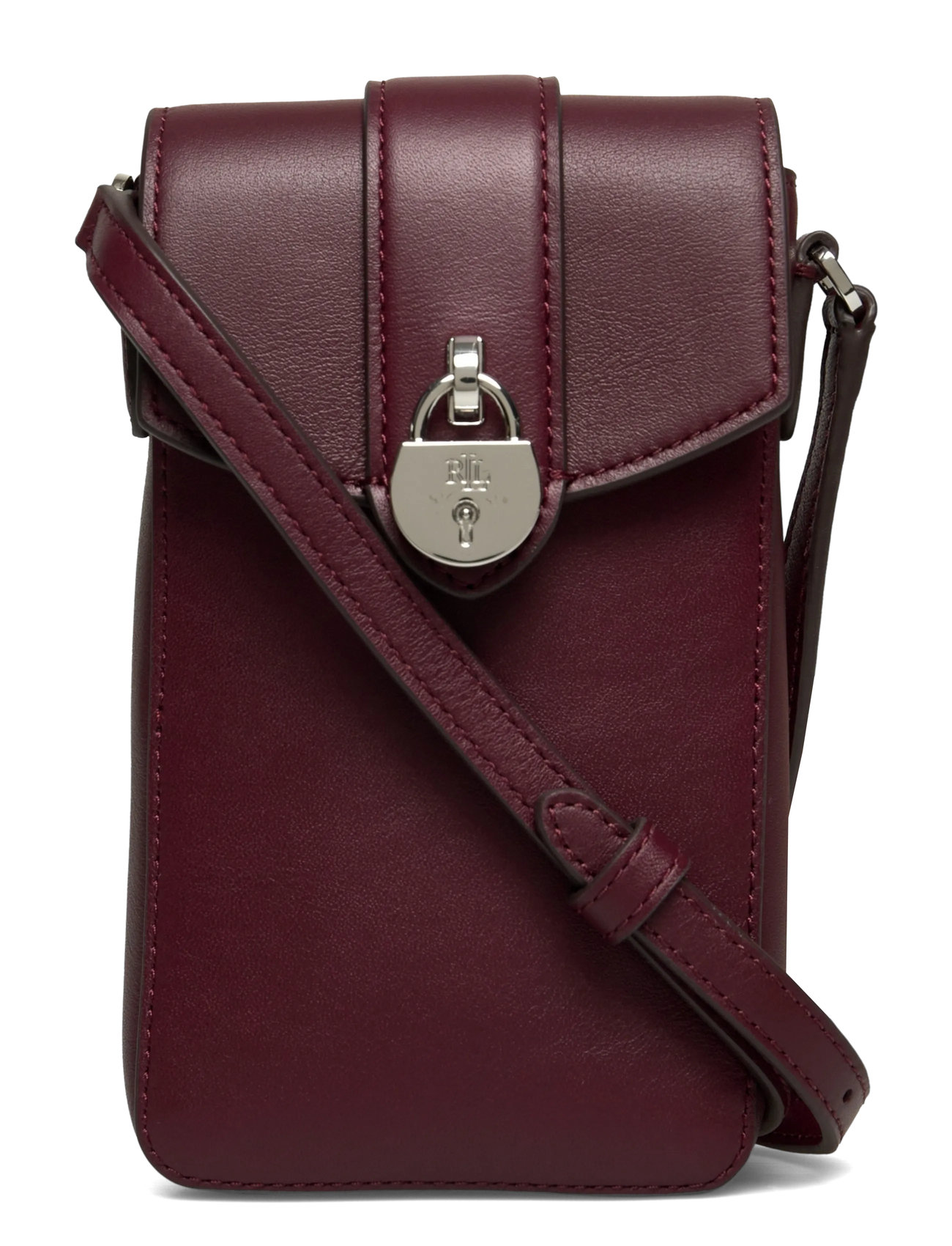 LAUREN RALPH LAUREN Leder Tanner Crossbody Tech Case Rot - One Size - Damen