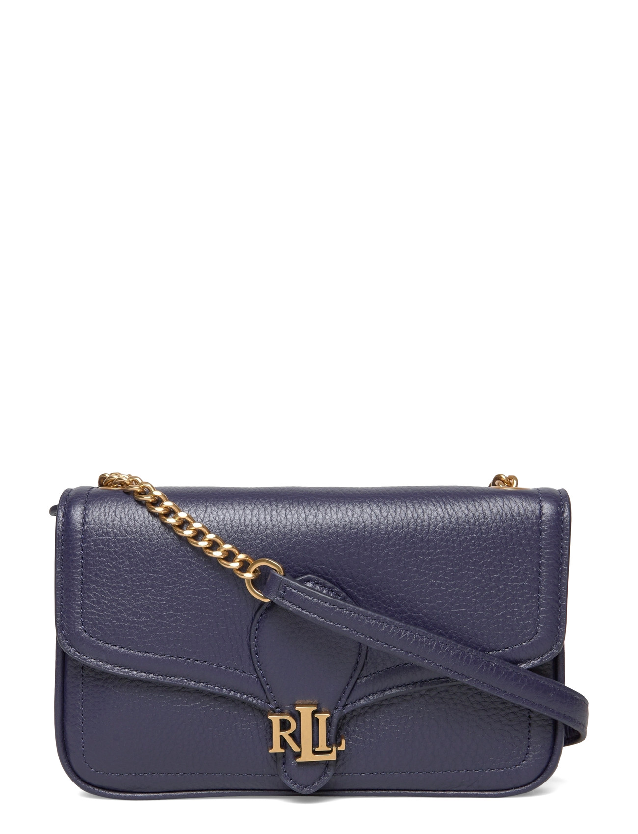 Lauren Ralph Lauren Pebbled Leather Bradley Crossbody Wallet, One Size, Navy, Designere > Crossbody-Tasker, Dame