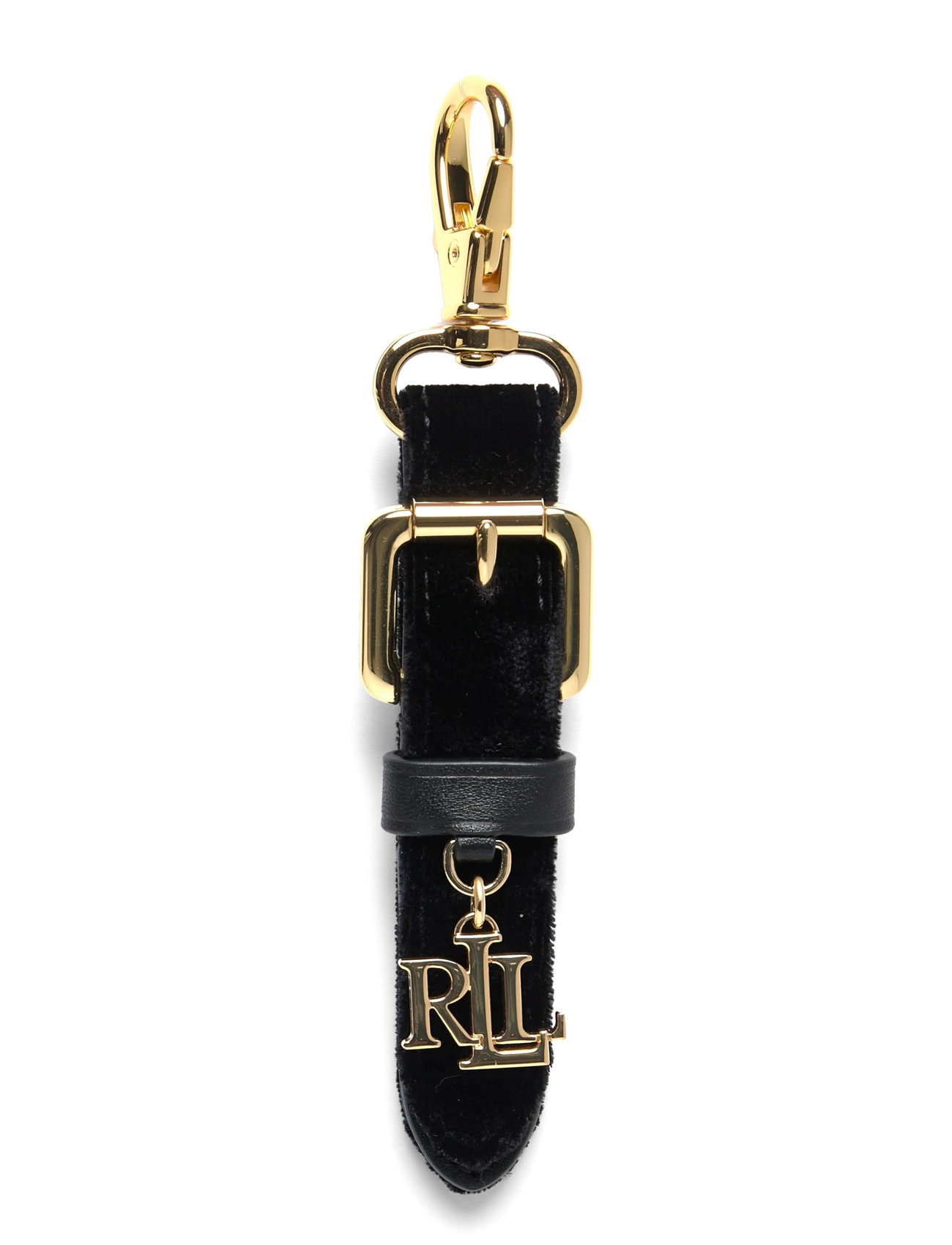 Lauren Ralph Lauren Logo Charm Velvet Key Fob, One Size, Black, Designere > Key Rings & Bag Charms, Dame