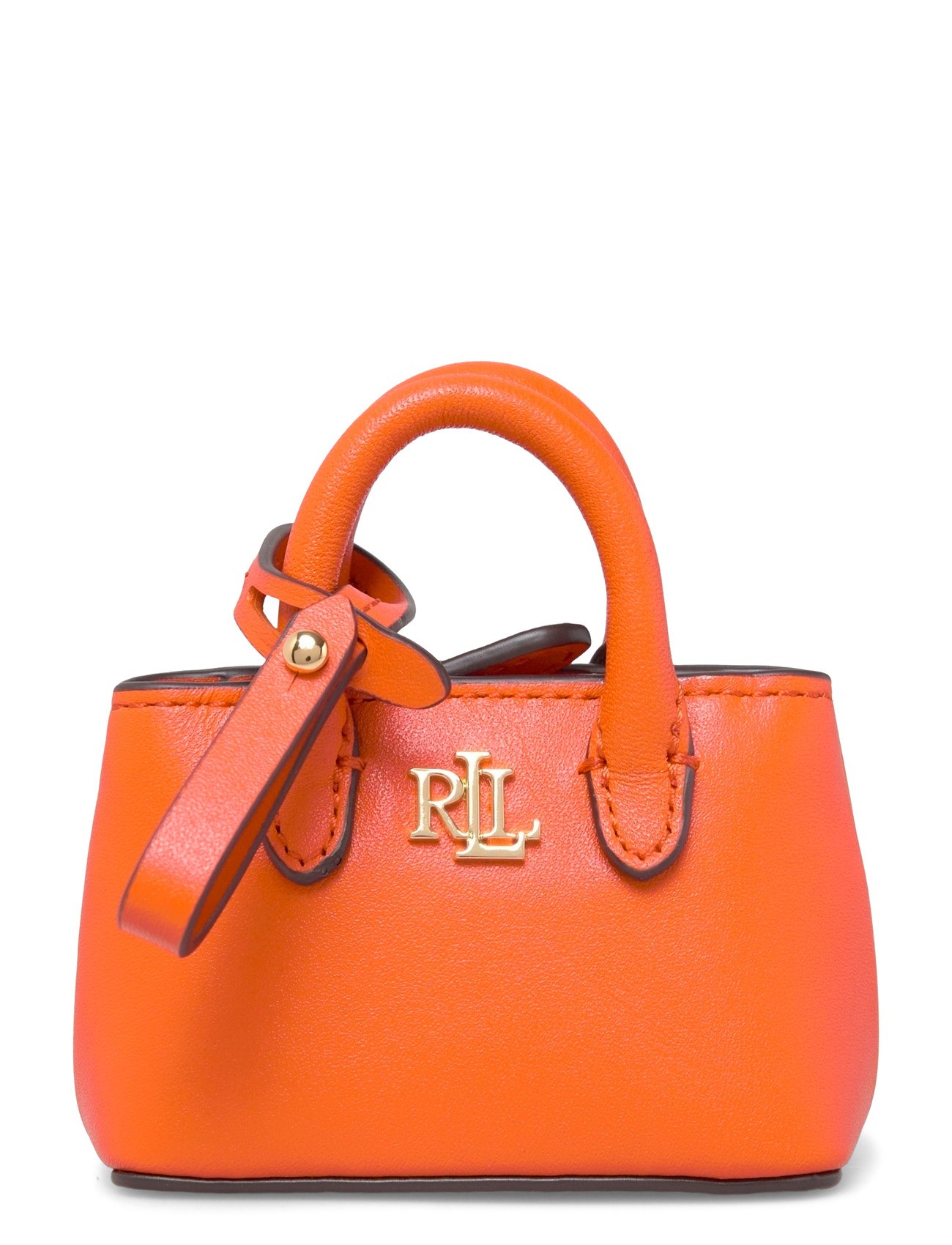 Lauren Ralph Lauren Leather Marcy Charm, One Size, Orange, Tasker > Tasker Med Tophåndtag, Dame