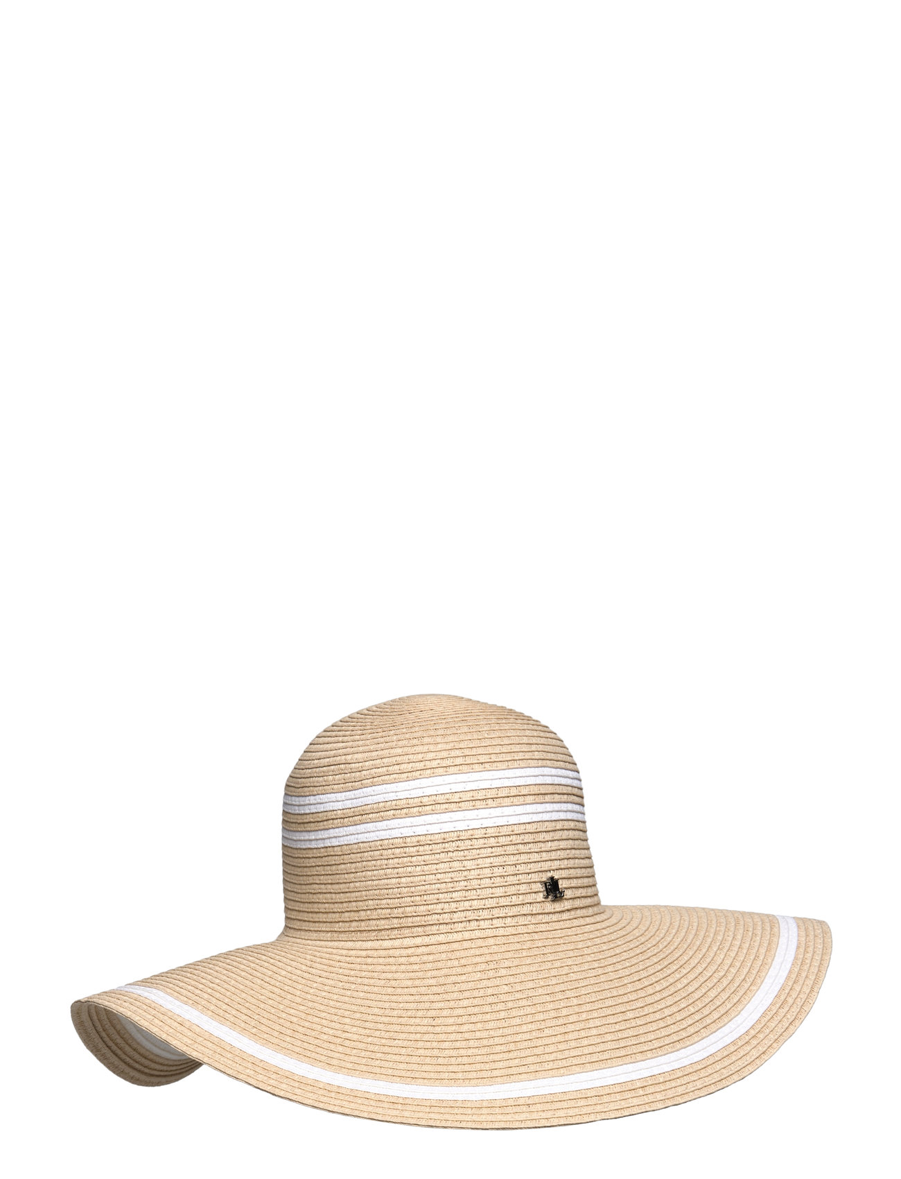 Lauren Ralph Lauren Striped Straw Sun Hat Beige