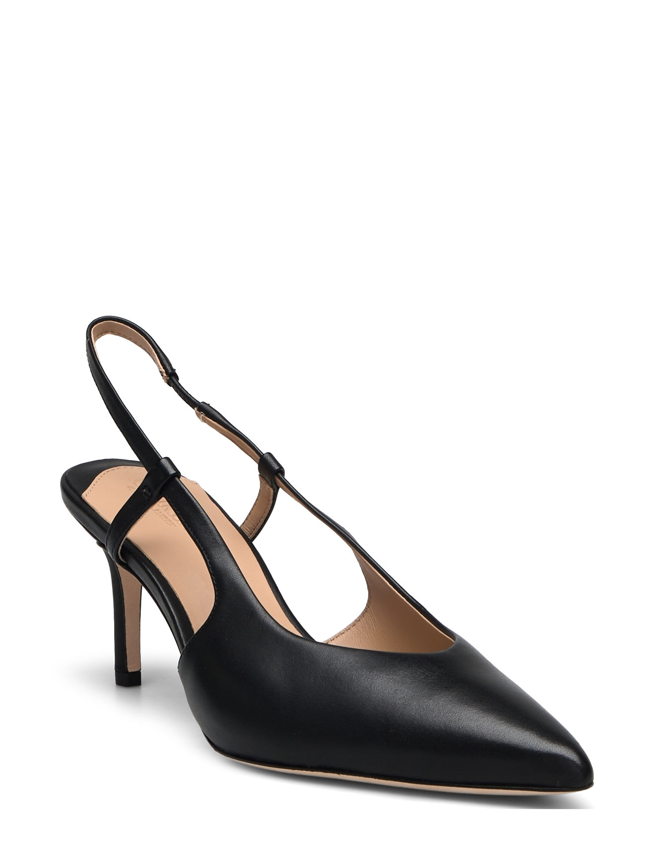 Khloe Calfskin Slingback Pump Shoes Sling Backs Heeled Slingbacks Black Lauren Ralph Lauren