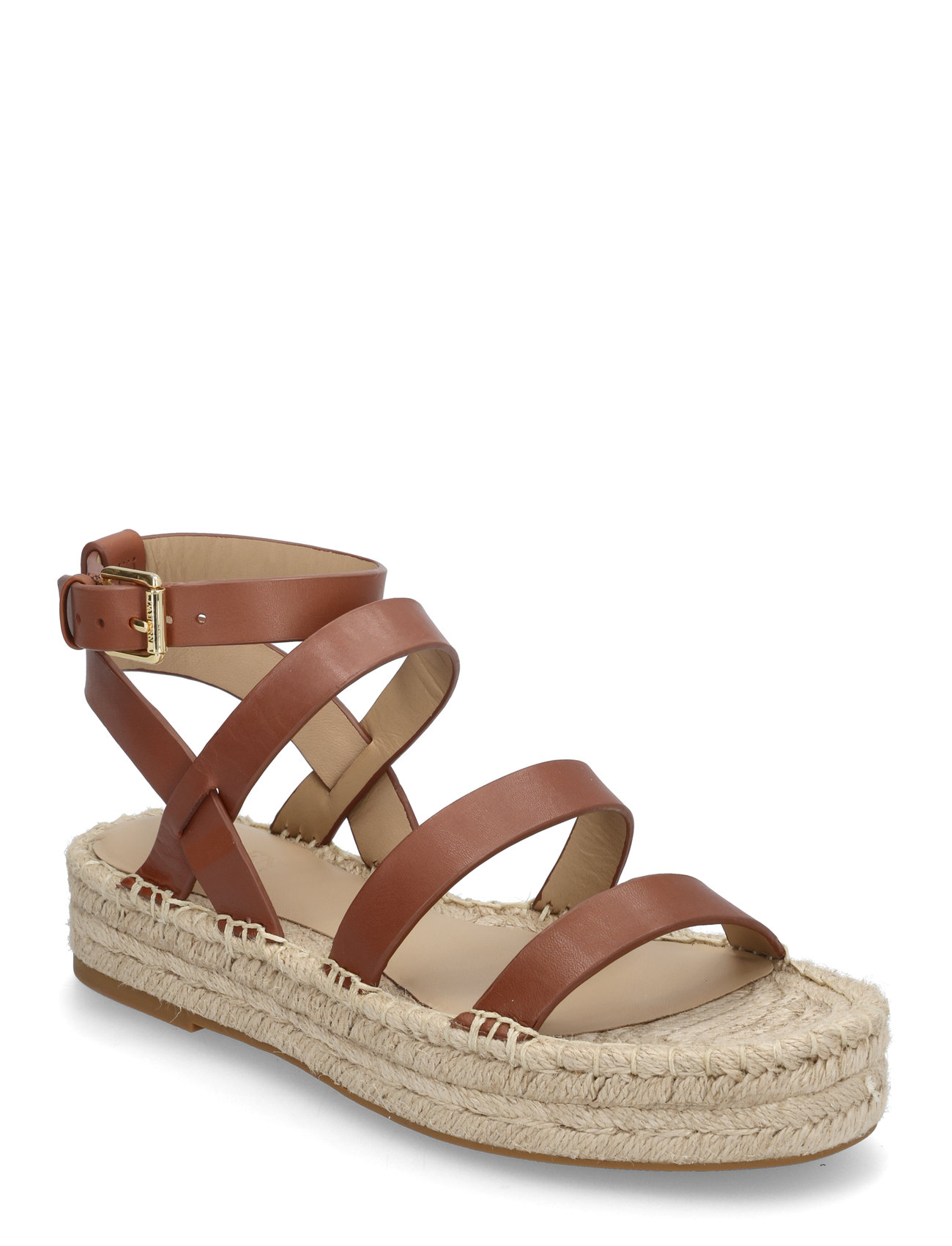 Polly Leather Gladiator Espadrille Sandaler Espadrilles Lave Brown Lauren Ralph Lauren