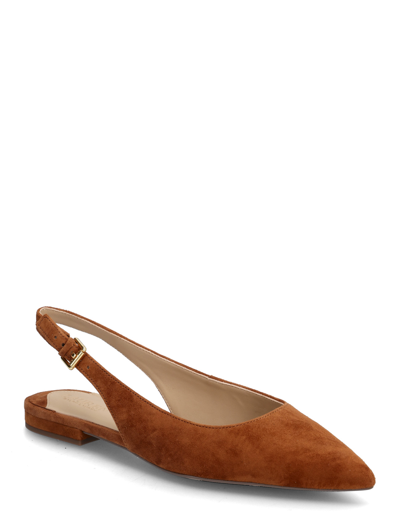 Lauren Ralph Lauren Londyn Suede Slingback Flat, 36, Brown, Slingbacks > Flade Slingbacks, Dame