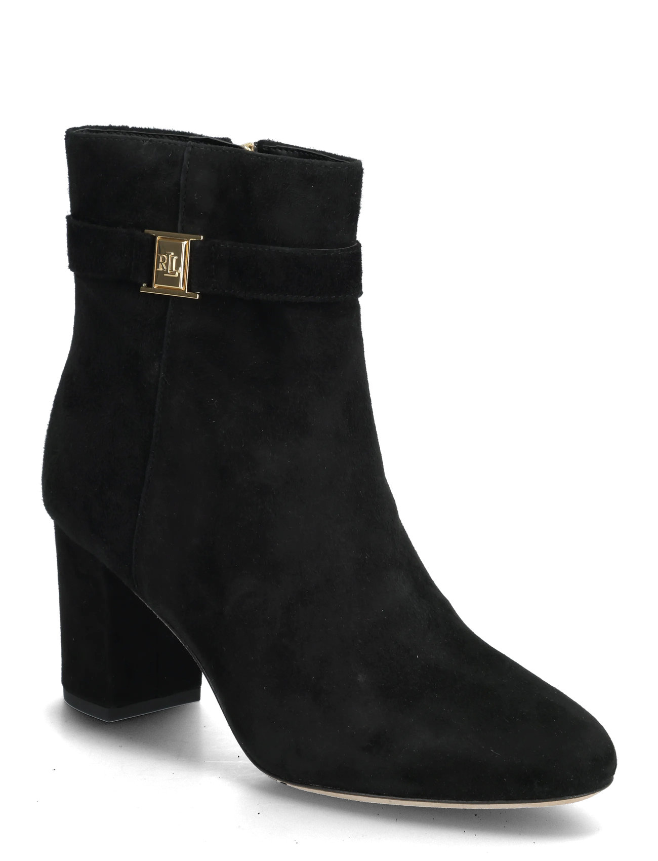 LAUREN RALPH LAUREN Kellie Wildleder Bootie Heel Schwarz - 41 - Damen