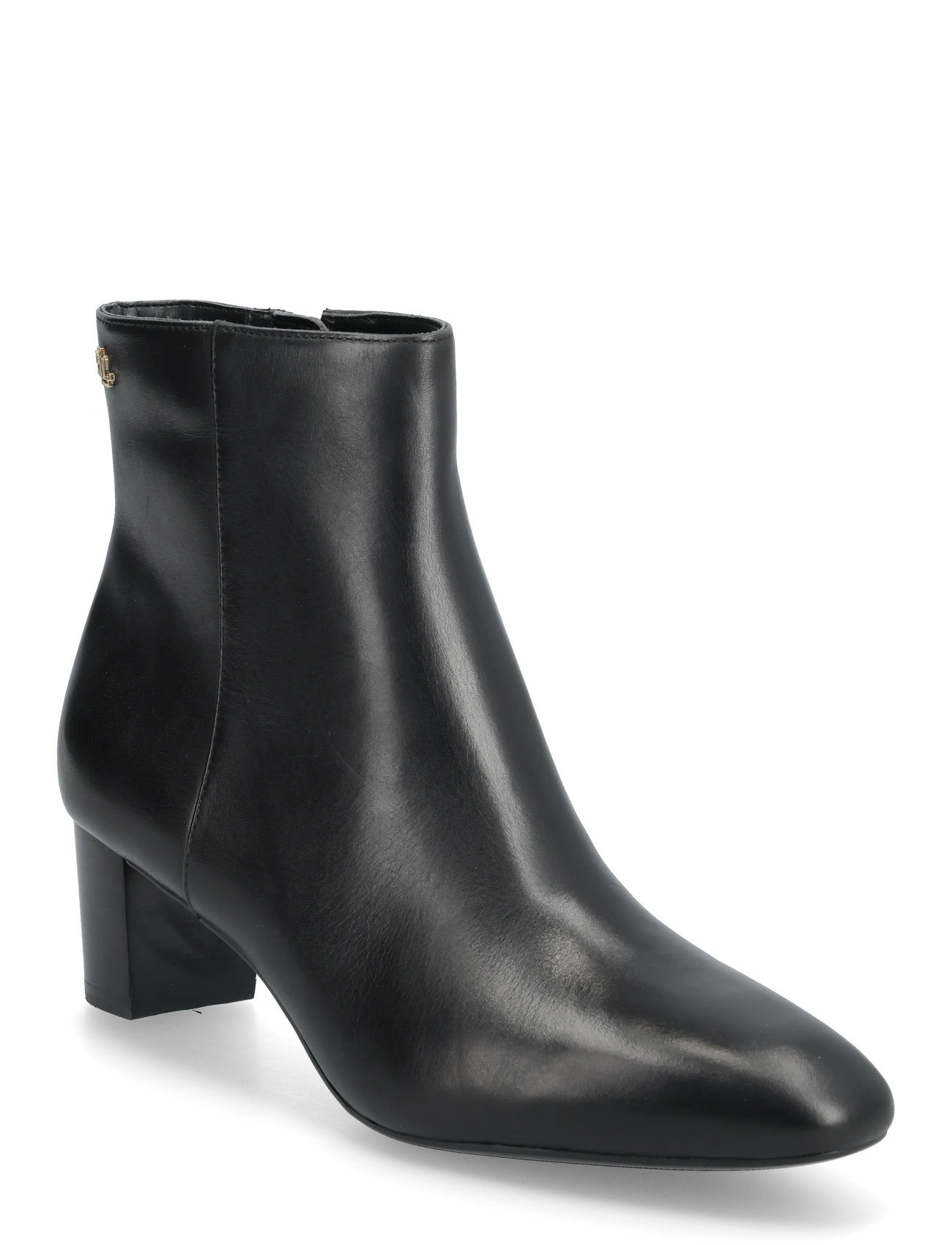 LAUREN RALPH LAUREN Demi Burnished Leder Bootie Schwarz - 41 - Damen