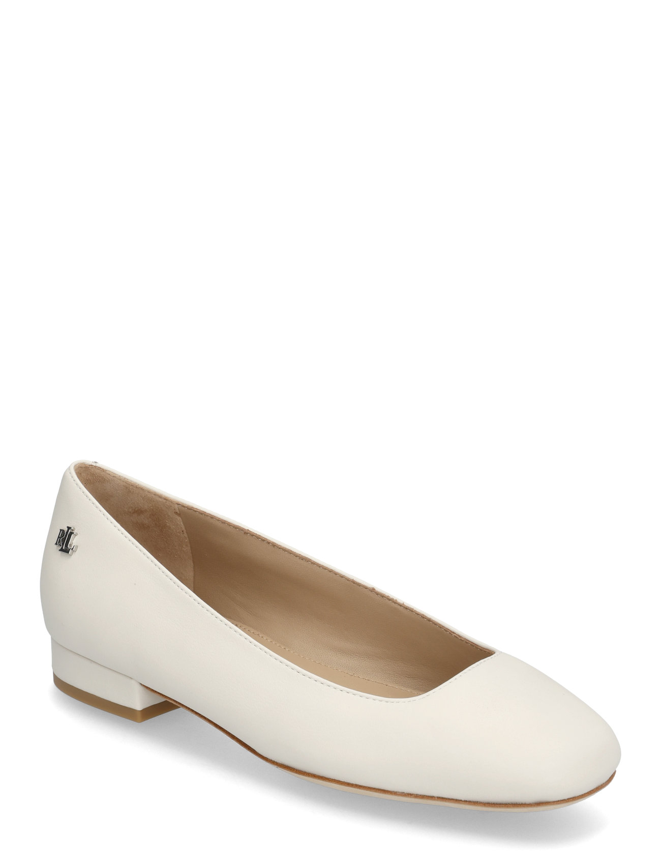 Emellie Nappa Leather Ballet Flat Ballerinasko Ballerinaer White Lauren Ralph Lauren
