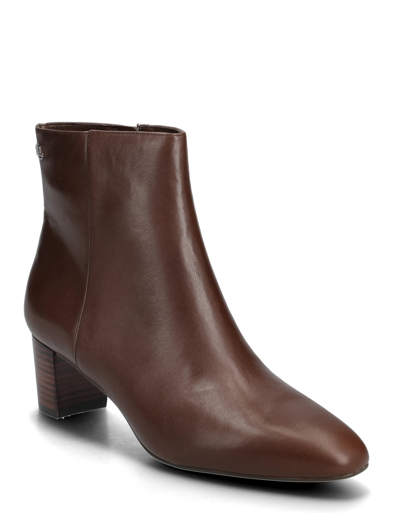 LAUREN RALPH LAUREN Demi Calfskin Bootie Braun - 38 - Damen
