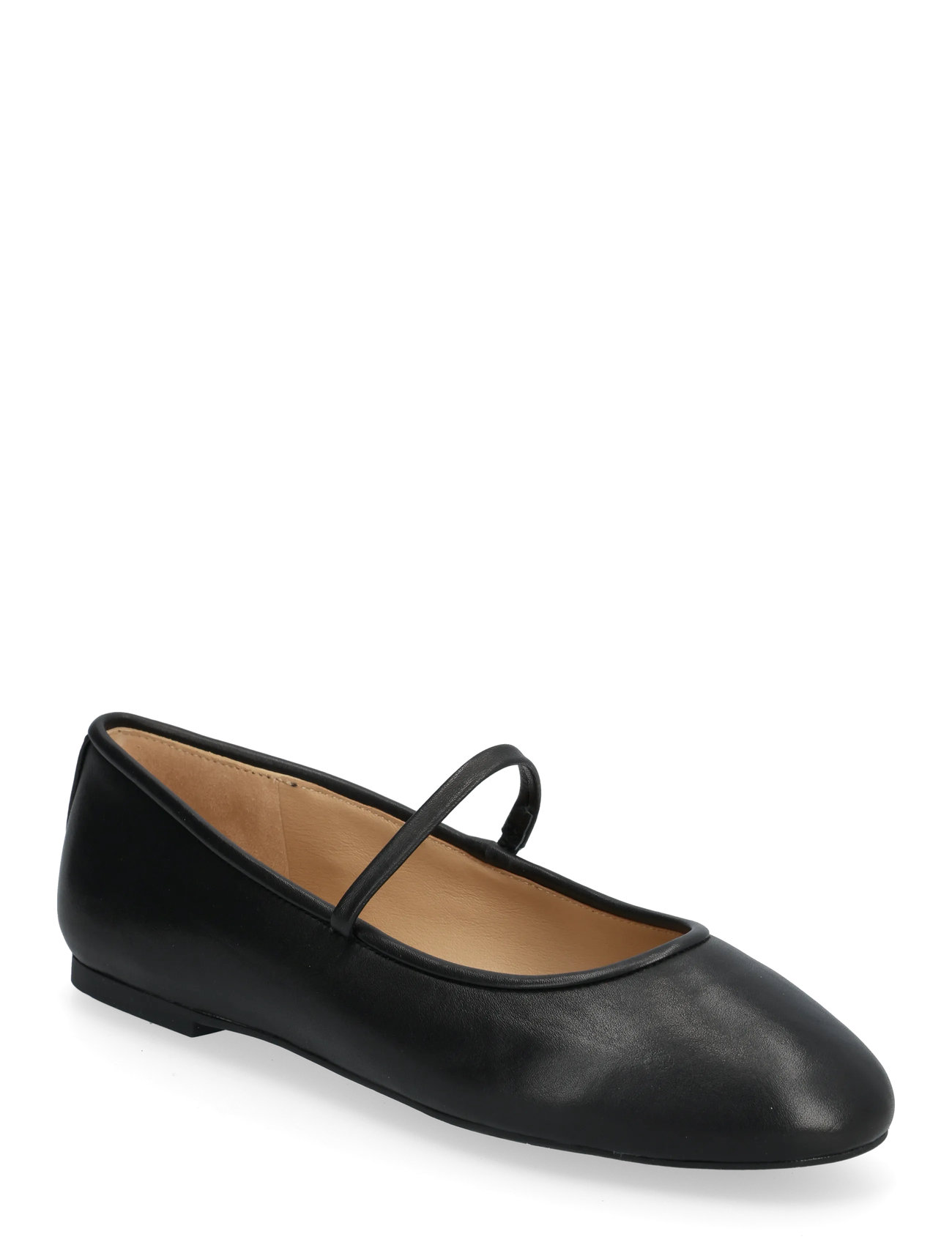 LAUREN RALPH LAUREN Jayna Nappa Leder Mary Jane Flach Schwarz - 41 - Damen