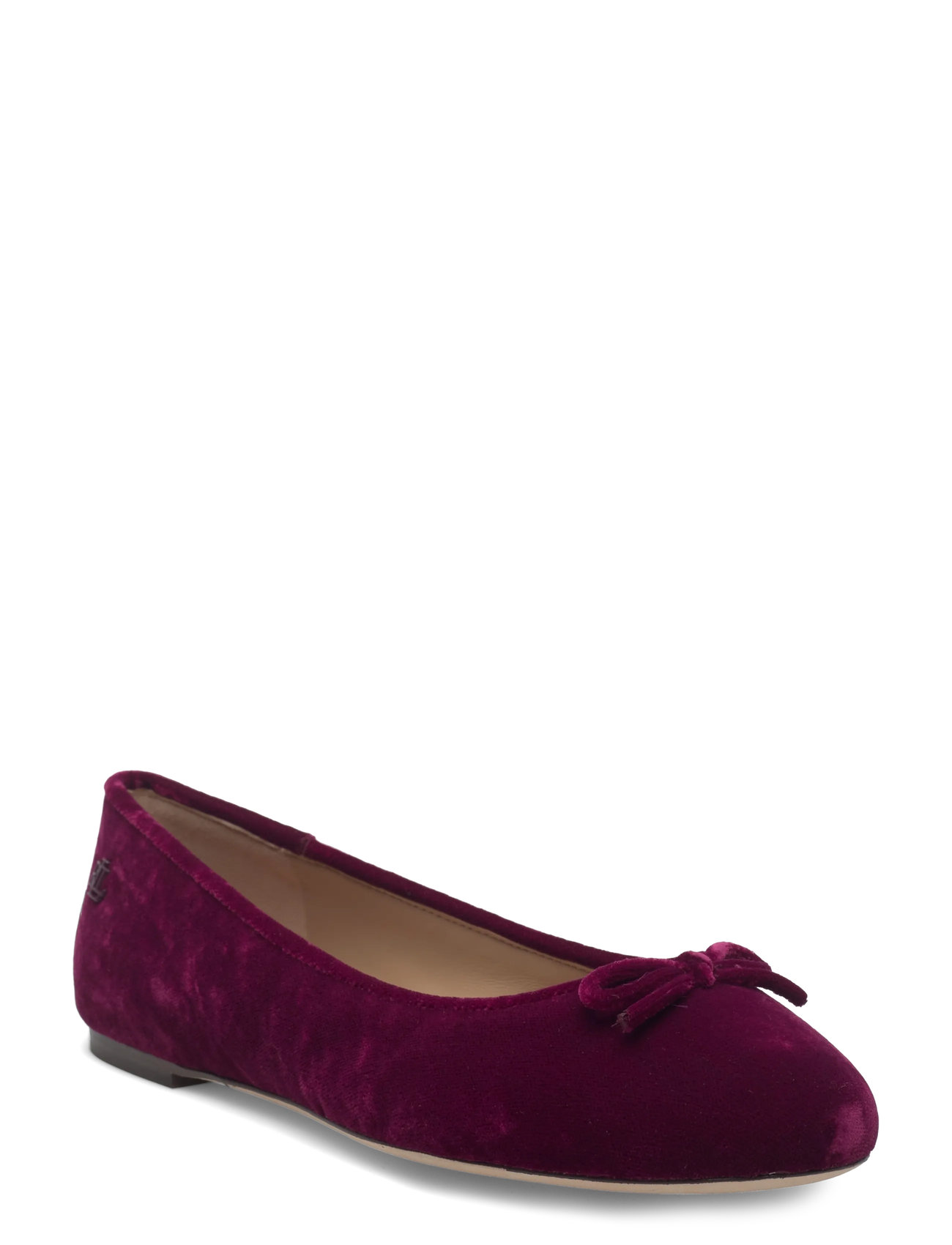 Lauren Ralph Lauren Jayna Iii Velvet Flat, 37, Burgundy, Sko > Flats, Dame