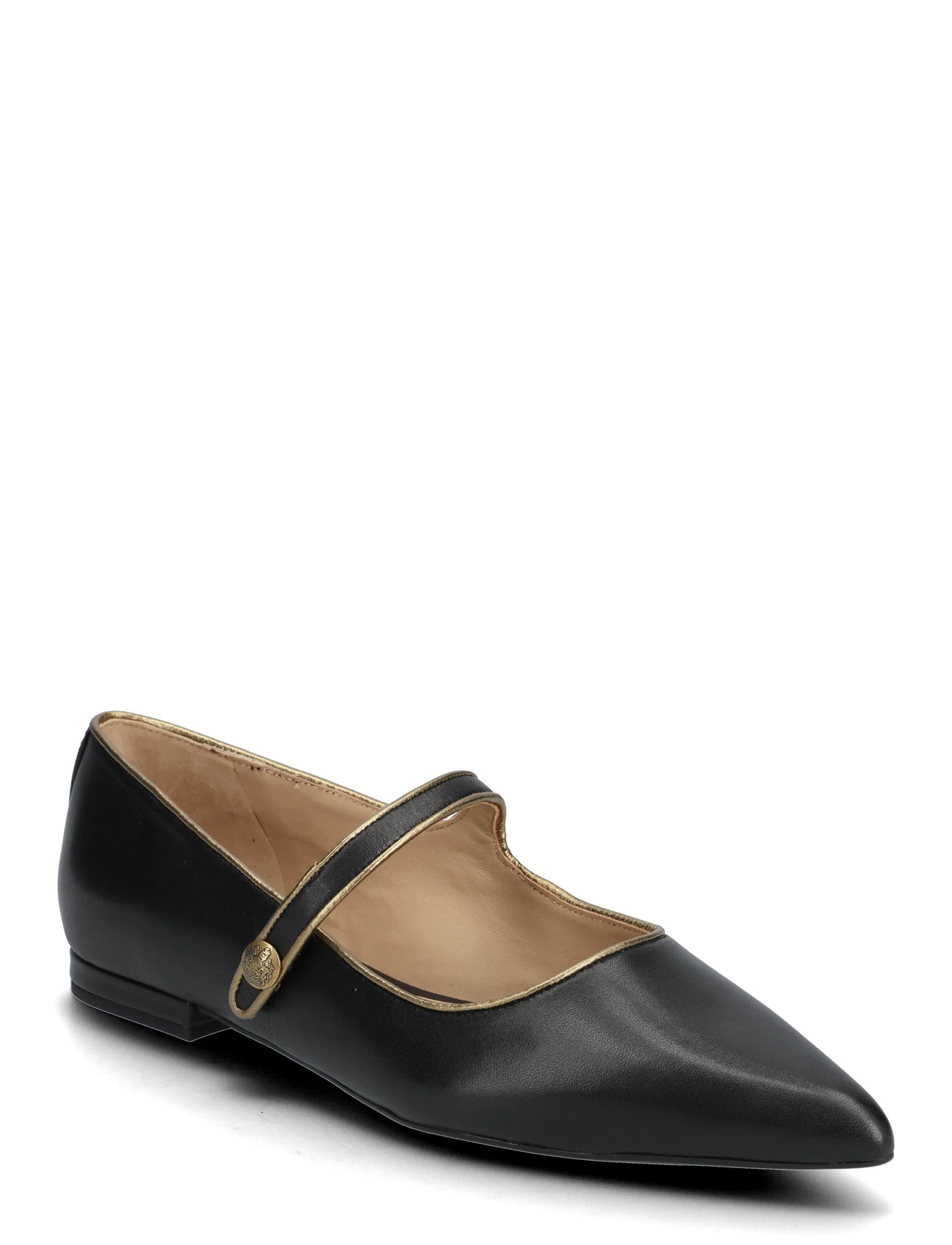 Lauren Ralph Lauren Londyn Two-Tone Leather Mary Jane, 37, Black, Sko > Mary Jane-Sko, Dame