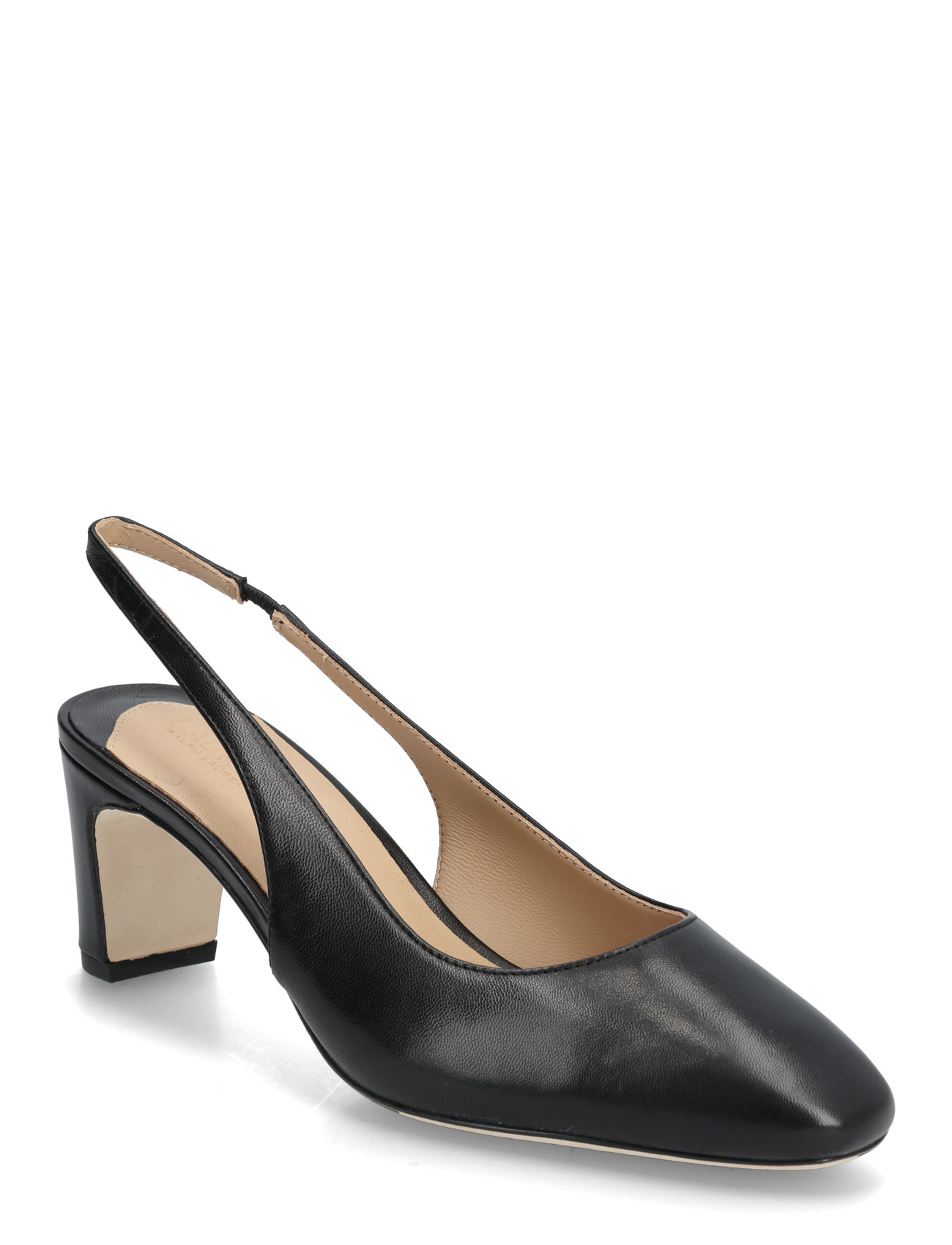 Lauren Ralph Lauren Klaire Leather Slingback Pump, 41, Black, Hæle > Pumps, Dame