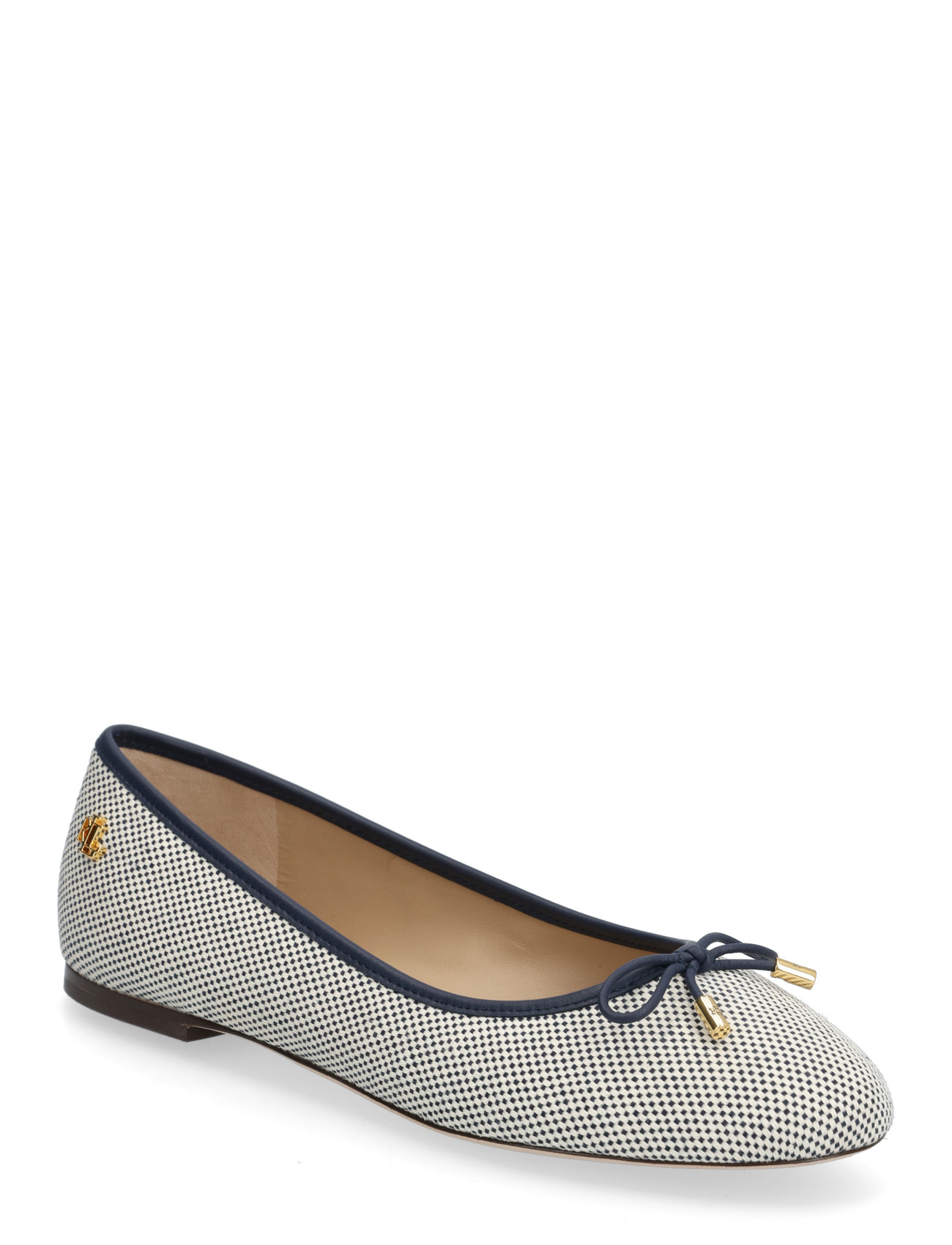 Lauren Ralph Lauren Jayna Cross-Dyed Canvas Flat, 40, Navy, Sko > Ballerinaer, Dame