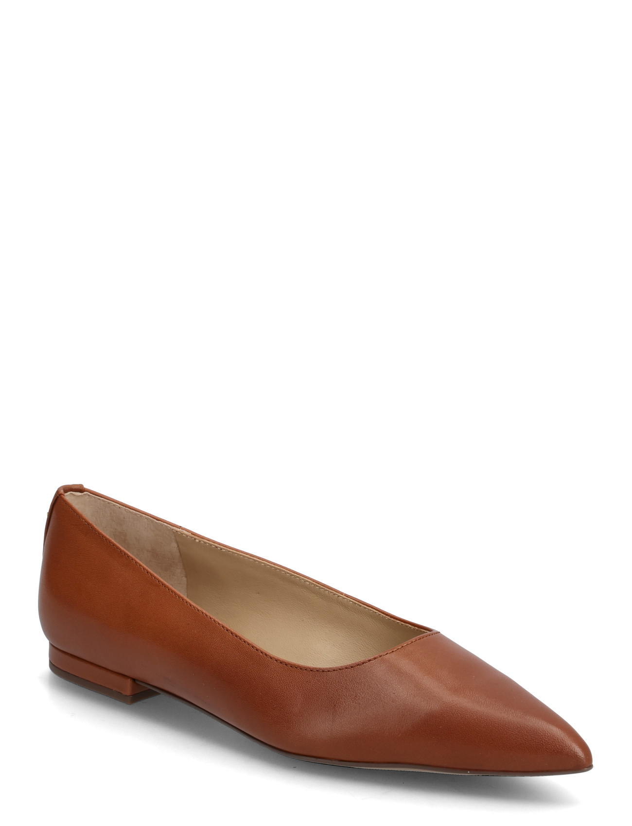 Lauren Ralph Lauren Londyn Leather Ballet Flat, 37, Brown, Sko > Ballerinaer, Dame