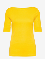 Cotton Boatneck Top - ATHLETIC GOLD