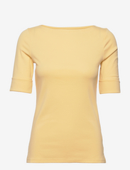 Cotton Boatneck Top - YELLOW BLOOM