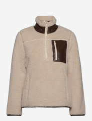 shearling quarter zip