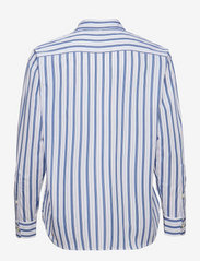 Lauren Ralph Lauren - Striped Logo Cotton Broadcloth Shirt - krekli ar garām piedurknēm - blue/white - 1