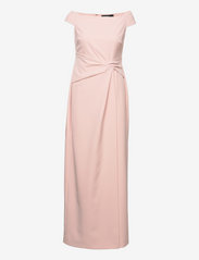 Crepe Off-the-Shoulder Gown - PALE PINK