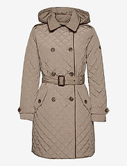 Insulated Quilted Trench Coat - NEW BIRCH