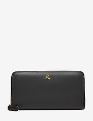 ralph lauren leather continental zip wallet