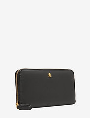 ralph lauren leather continental zip wallet