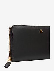 ralph lauren leather continental zip wallet
