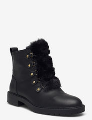 Lauren Ralph Lauren - Elliot Weatherproof Leather Boot - tasapohjaiset nilkkurit - black/black - 0