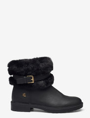 Lauren Ralph Lauren - Evanston Waterproof Leather Boot - tasapohjaiset nilkkurit - black/black - 1