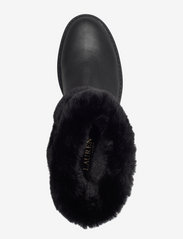 Lauren Ralph Lauren - Evanston Waterproof Leather Boot - tasapohjaiset nilkkurit - black/black - 3