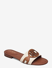 Alegra Canvas-Leather Slide Sandal