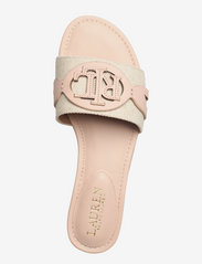 Lauren Ralph Lauren Alegra Canvas & Leather Slide Sandal - Flat sandals
