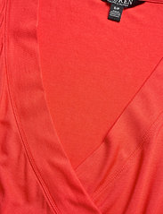 Lauren Ralph Lauren - Wrap-Style Jersey Top - topi ar garām piedurknēm - hyannis port oran - 2