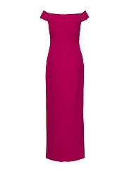 ralph lauren crepe off the shoulder gown