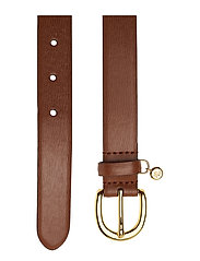 Charm Saffiano Leather Belt 