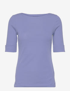 Cotton Boatneck Top - t-shirts - pampelonne blue