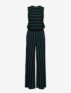 lauren ralph lauren striped jumpsuit
