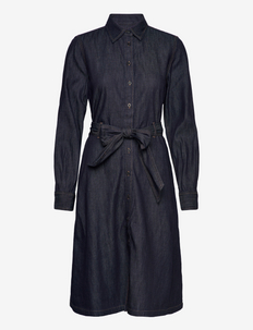 Denim Shirtdress - shirt dresses - dark rinse wash