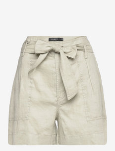 Belted Linen Short - paperbag shorts - ranch sage