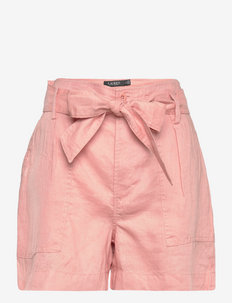 Belted Linen Short - paper bag -shortsit - rose tan