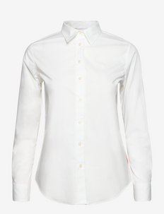 Easy Care Cotton Broadcloth Shirt - långärmade skjortor - white