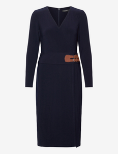 Buckled Jersey Dress - cocktail dresses - lighthouse navy