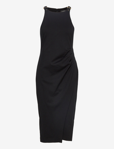 Buckle-Trim Ponte Dress - cocktail-kjoler - polo black
