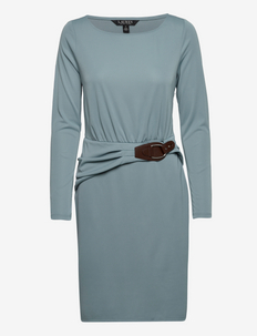 Buckle-Trim Stretch Jersey Dress - cocktail dresses - highland sea