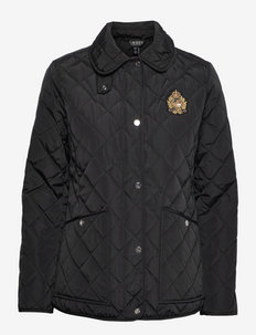 Crest-Patch Quilted Jacket - pavasara jakas - black